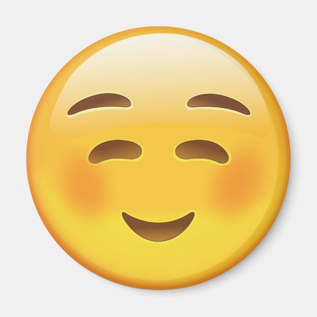 Aimant Emoji du visage souriant blanc (Devant)