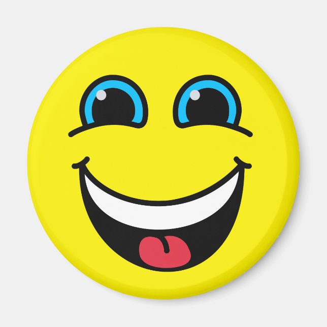 Aimant Emoji Rire Visage Jaune (Devant)