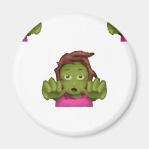 Aimant emoji zombie femme
