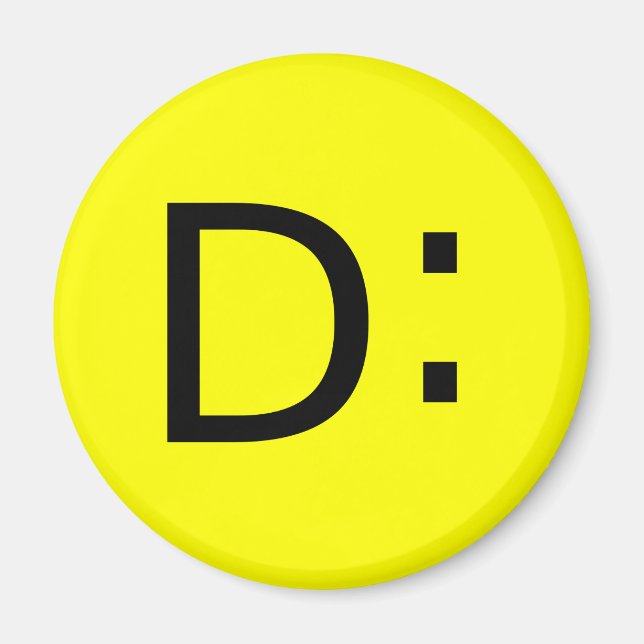 Aimant Emoticon choqué (Devant)