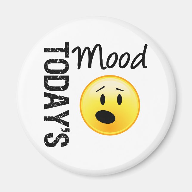 Aimant Emoticon de l'humeur d'aujourd'hui OMG (Devant)