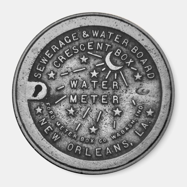 Aimant Emplacement du compteur d'eau de la Nouvelle-Orléa (Devant)