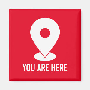 Aimant Emplacement Pin, Ici Design Moderne