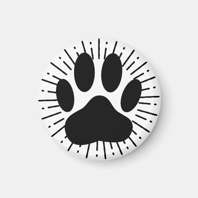 Aimant Empreinte De Chien Et Faisceau De Feu De Feu Vinta (Devant)