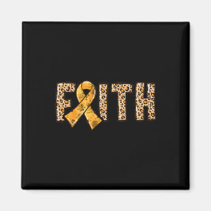 Aimant Empreinte de léopard Orange Ribbon Faith Crps Sens