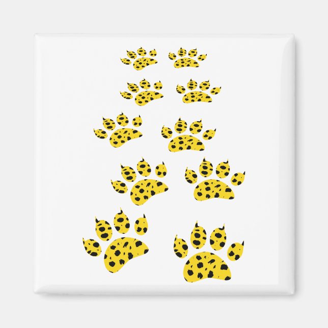 Aimant Empreinte de patte Cheetah (Devant)