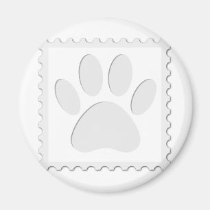 Aimant Empreinte de patte de chien coupé
