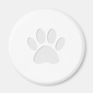 Aimant Empreinte de patte de chien coupé en papier