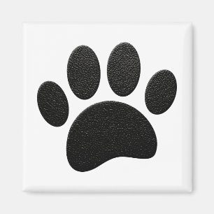 Aimant Empreinte de patte de chien de texture en cuir noi