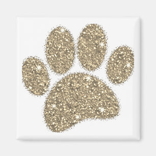 Aimant Empreinte de Patte de Chien en Cuivre Vinta