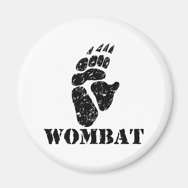 Aimant Empreinte Wombat (Devant)