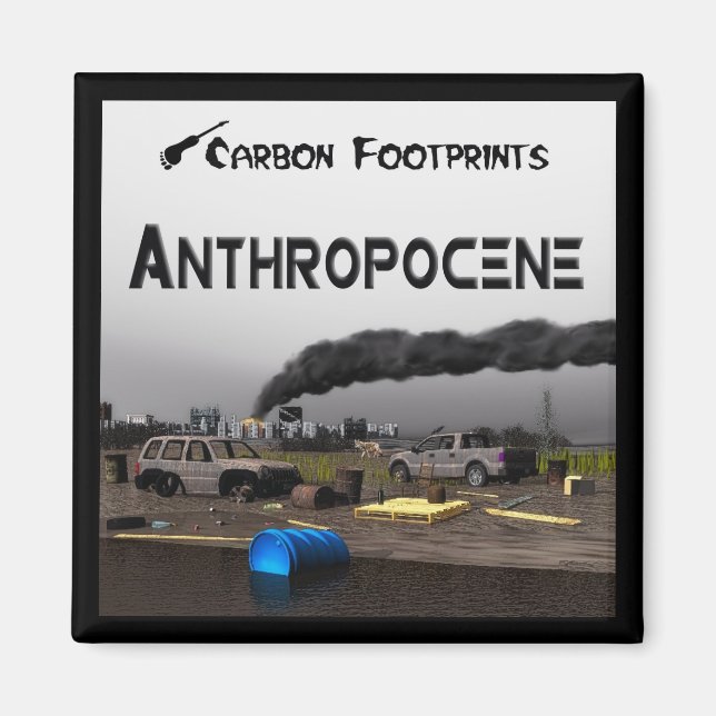 Aimant Empreintes Carbone - Anthropocène (Devant)