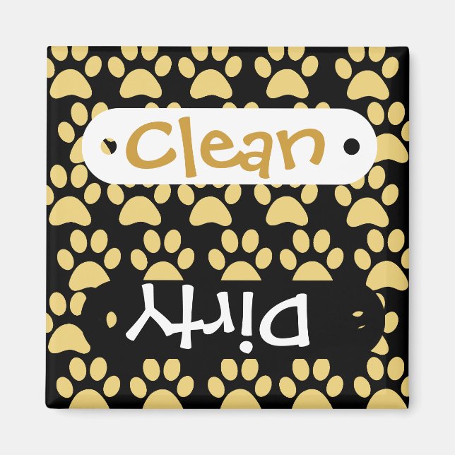 Aimant Empreintes de pattes de Chien Chien Chien Mignonne (Devant)