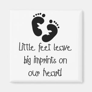 Aimant Empreintes noires Petits pieds Grandes empreintes