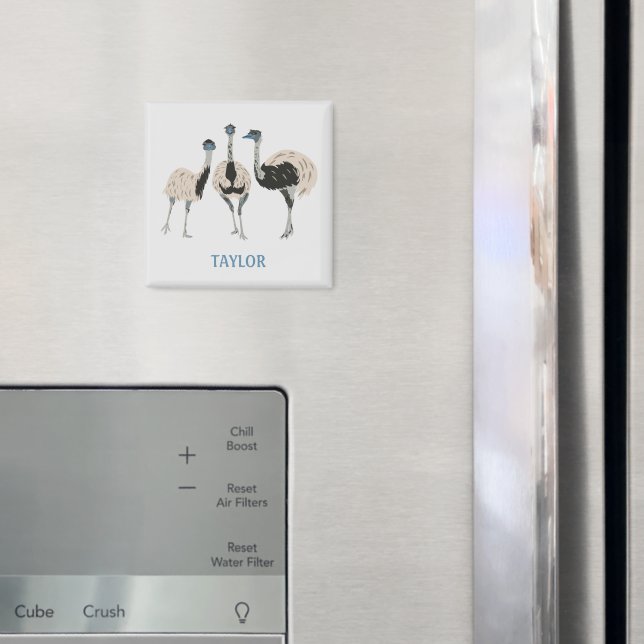 Aimant Emus Bird Lovers Personnalisé (In situ (réfrigérateur))