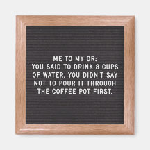 Aimant en carton-lettre de coffee