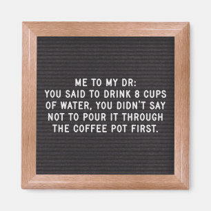 Aimant en carton-lettre de coffee