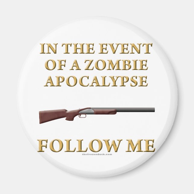 Aimant En cas d'apocalypse zombie (Devant)