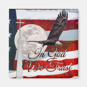 Aimant En Dieu, nous faisons confiance à l'aimant Carré