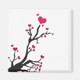aimant en fleur de coeur