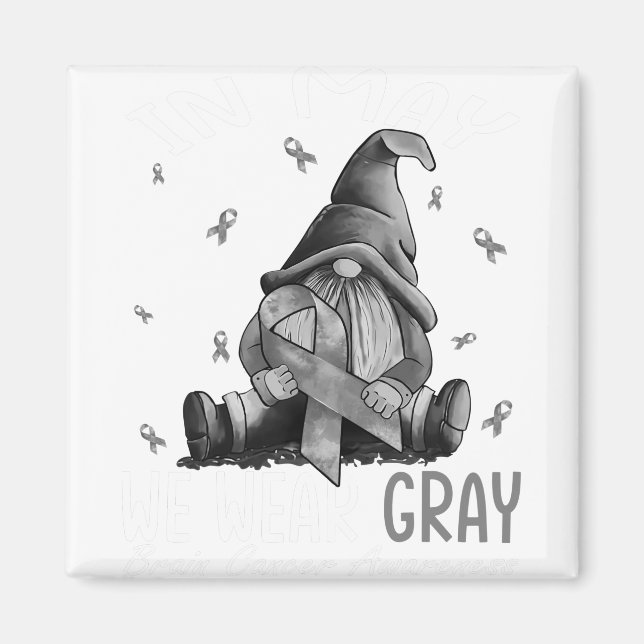 Aimant En Mai, Nous Portons Gris Cerveau Cancer Sensibili (Devant)