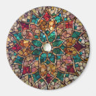 Aimant en mosaïque de verre "Etoile d'automne"