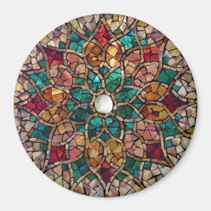 Aimant en mosaïque de verre "Etoile d'automne"