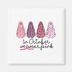 Aimant En Octobre Nous Portons Nk Ghost Boo Halloween Bre