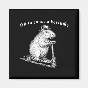 Aimant En route pour causer un chahut, Funny Groundhog Sc