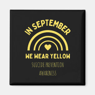 Aimant En Septembre Nous Portons Jaune Prévention Suicide