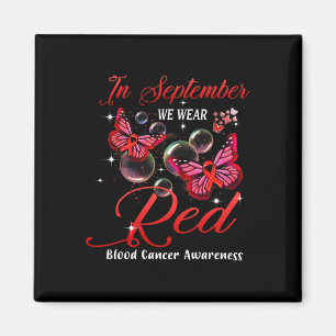 Aimant En Septembre Nous Portons Le Papillon Rouge Cancer