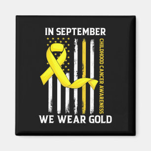 Aimant En Septembre Nous Portons Or Jaune Cancer de l'Enf