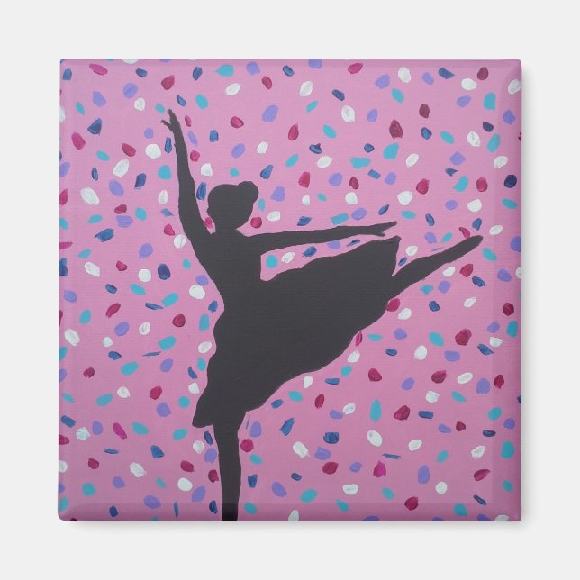 Aimant en silhouette de ballet (Devant)