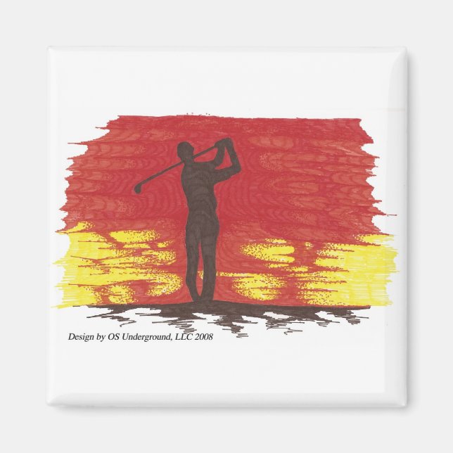 Aimant en silhouette Golfer (Devant)