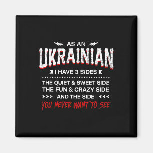 Aimant En tant qu'ukrainien, j'ai 3 côtés drôle nationali