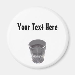 Aimant en verre d'argent personnalisable