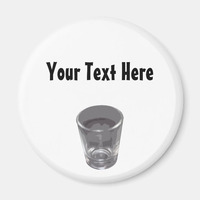 Aimant en verre d'argent personnalisable (Devant)