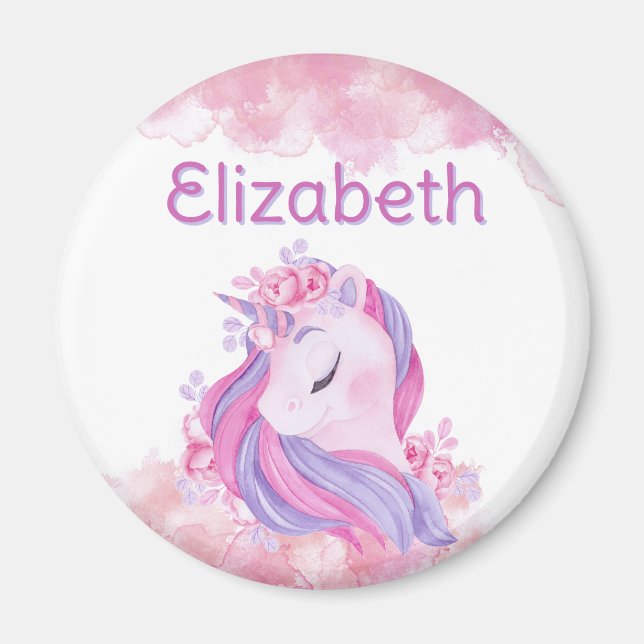 Aimant Enchanter, Magique, licorne personnalisée (Devant)