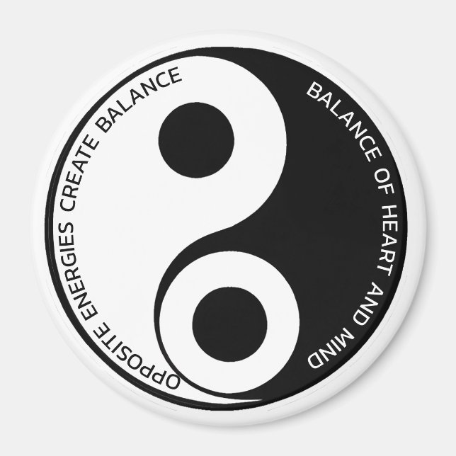 Aimant Énergies Opposées, Créer un équilibre Yin Yang (Devant)
