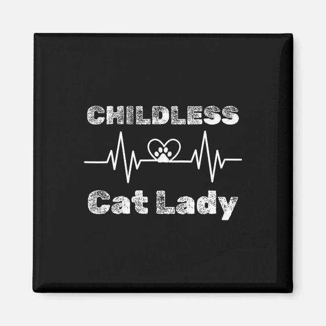 Aimant Enfant Chat Lady Amusante Amoureux des chats 5 (Devant)