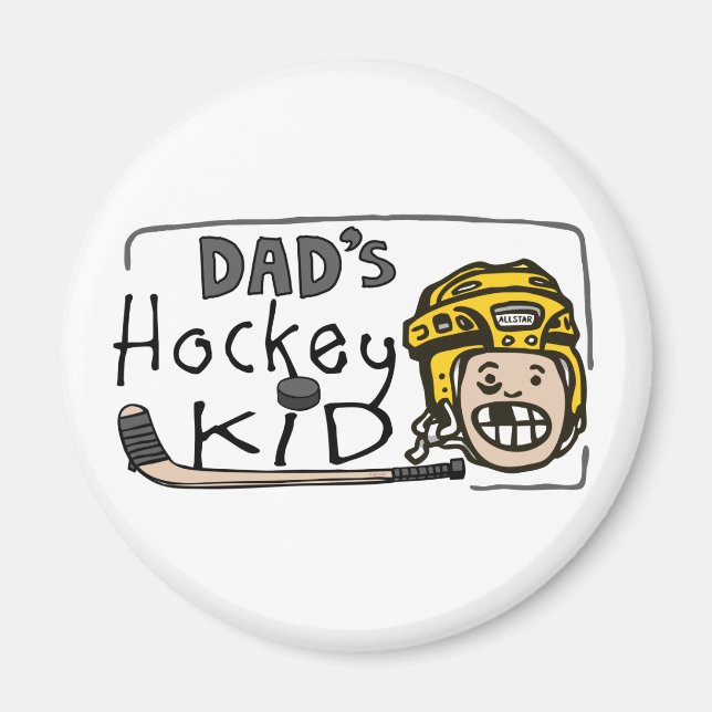Aimant Enfant de hockey de papa (Devant)