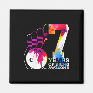 Aimant Enfants 7 ans d'être génial Bowling 7e anniversair