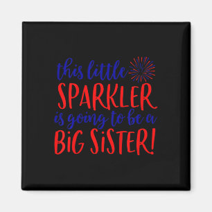Aimant Enfants Big Soeur Sparkler 4 juillet Grossesse Ann
