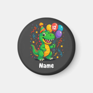 Aimant Enfants Dino Anniversaire Personnalisés