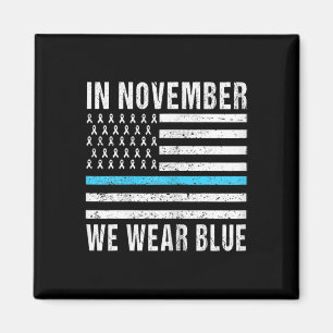 Aimant Enfants En Novembre Nous Portons Blue Diabetes Sen
