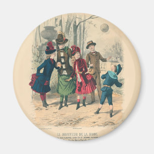 Aimant Enfants Famille Antique Victorienne Enfant