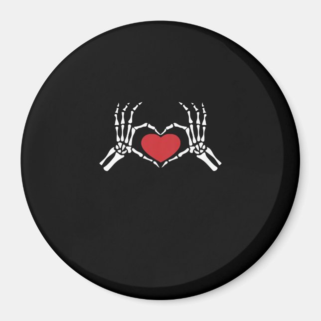Aimant Enfants Skeleton Coeur main Valentines Jour Classe (Devant)