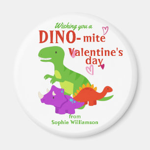 Aimant Enfants Valentines Day Dino-mite Dinosaur