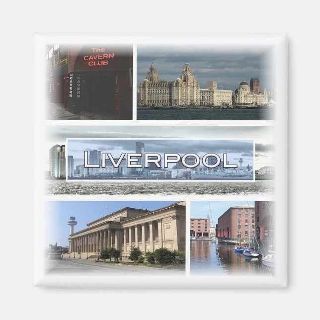 Aimant ENG026 LIVERPOOL, Angleterre, Europe, Réfrigérateu (Devant)