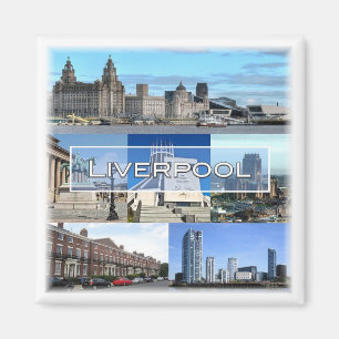 Aimant ENG027 LIVERPOOL, Angleterre, Europe, Réfrigérateu